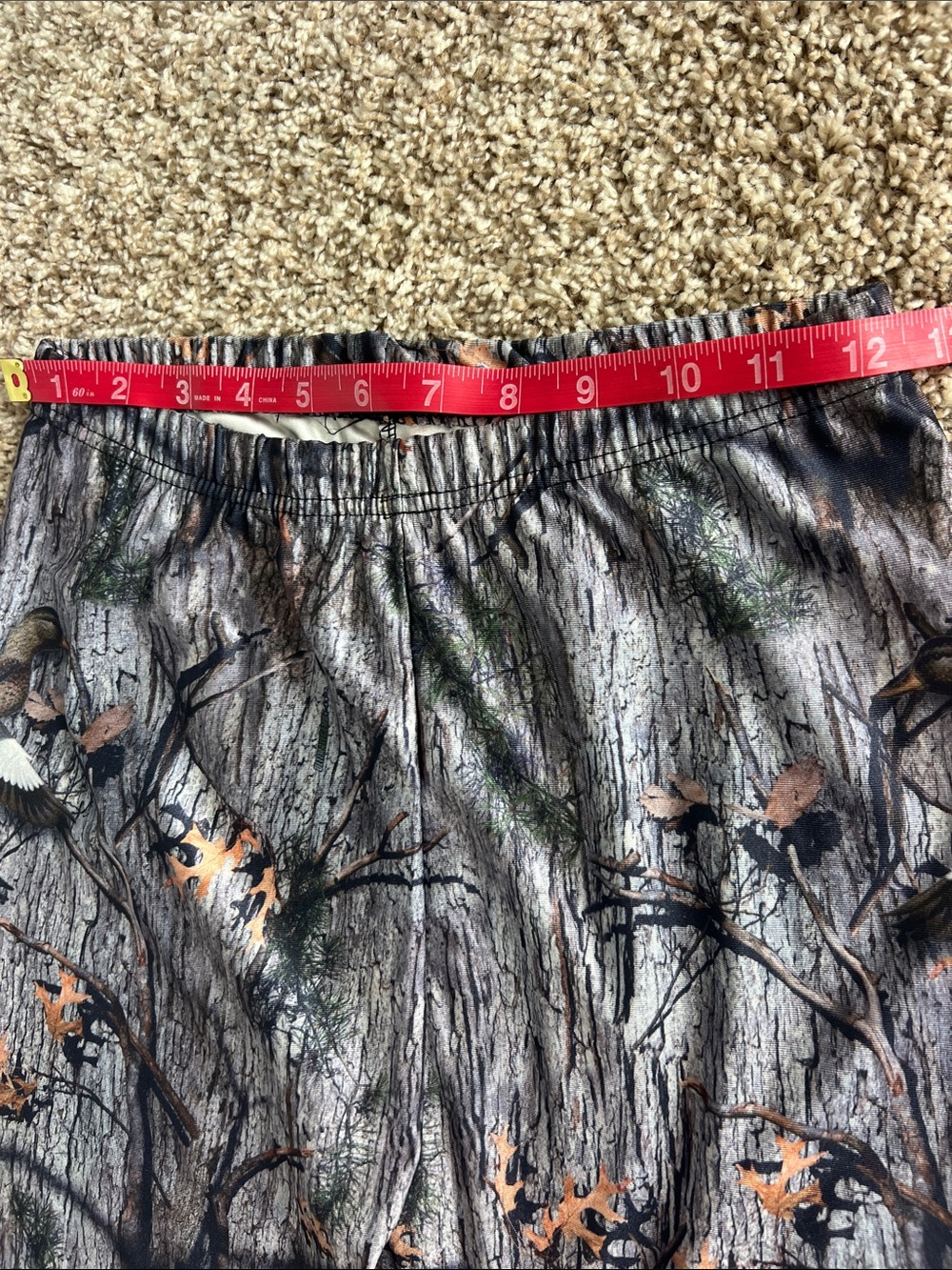 Camouflage Leggings with Ducks - Brown/Green- Wood No size but measures Sz Small - Picture 6 of 10